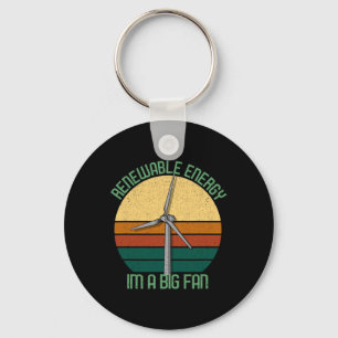 Porte-clés Jour des terres vintage Énergie renouvelable Je su