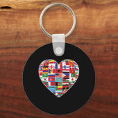 Porte-clés Jour des terres World Flags (Recto)