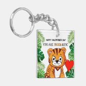 Porte-clés Jour des Valentines Tiger-rific pour enfants migno (Devant gauche)
