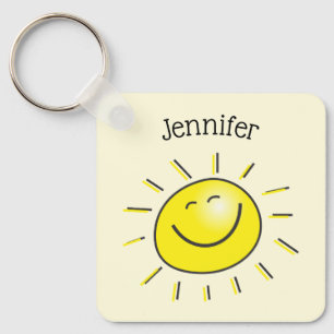 Porte-clés Jour d'éternité soleil brillant joyeux visage