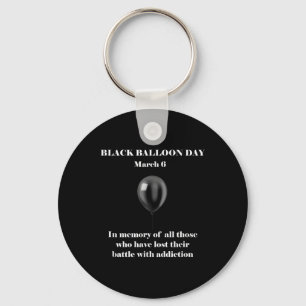 Porte-clés Jour du ballon noir Sensibilisation à la surdose