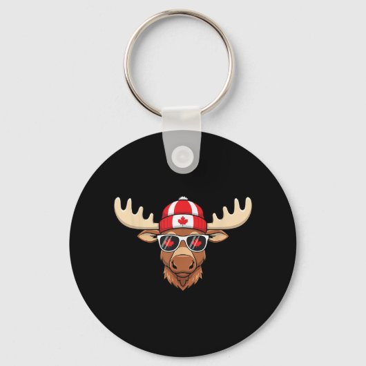 Porte-clés Jour du Canada Drapeau canadien Maple Leaf Moose S (Recto)