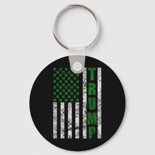 Porte-clés Jour du drapeau américain Trump 2020, Saint-Patric