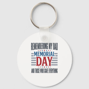 Porte-clés Jour du Souvenir Papa Hommage Patriotique