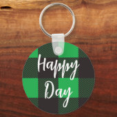 Porte-clés Jour heureux du Motif vert (Recto)
