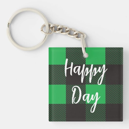 Porte-clés Jour heureux du Motif vert (Devant)