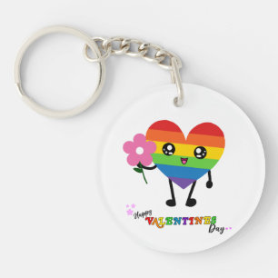 Porte-clés Jour LGBTQ Rainbow Valentines