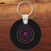 Porte-clés Jour Pi 3.14 Chiffres Spiral Pi Enseignante Math F (Recto)