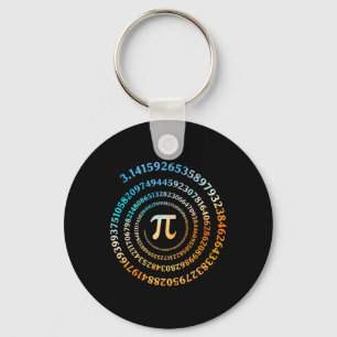Porte-clés Jour Pi Spiral Numéro Pi Rétro 3.14 Symbole Pi Jou