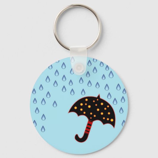 Porte-clés jour pluvieux avec parapluie (Recto)