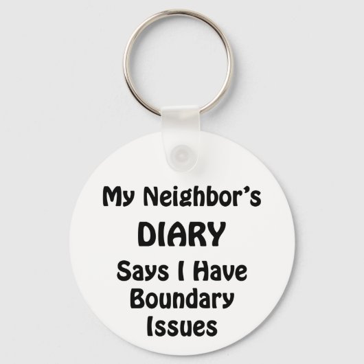 Porte-clés Journal de mon voisin (Recto)