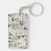 Porte-clés Journal vintage (Dos)