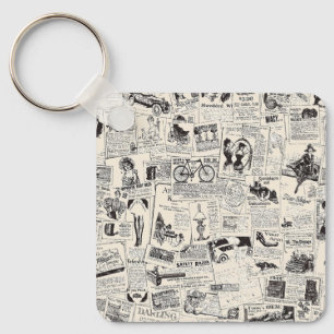 Porte-clés Journal vintage