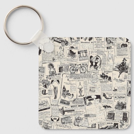 Porte-clés Journal vintage (Recto)
