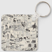 Porte-clés Journal vintage (Dos)