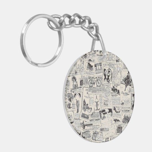 Porte-clés Journal vintage (Devant gauche)