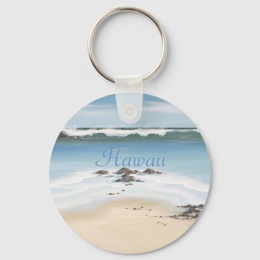 Porte-clés journée à la plage-Hawaii (Recto)