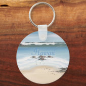 Porte-clés journée à la plage-Hawaii (Recto)