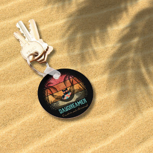 Porte-clés Journée Cool Cat's Tropical Escape ronde