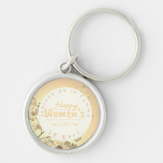 Porte-clés Journée de la Femme - rond premium