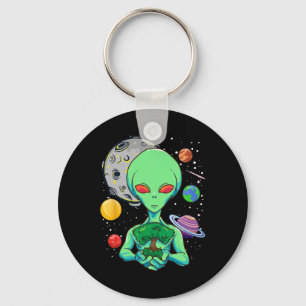 Porte-clés Journée de l'espace Célébration Alien cosmique Arb