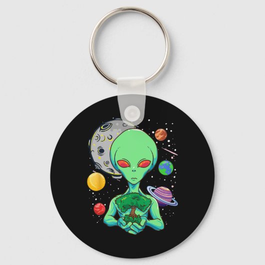 Porte-clés Journée de l'espace Célébration Alien cosmique Arb (Recto)