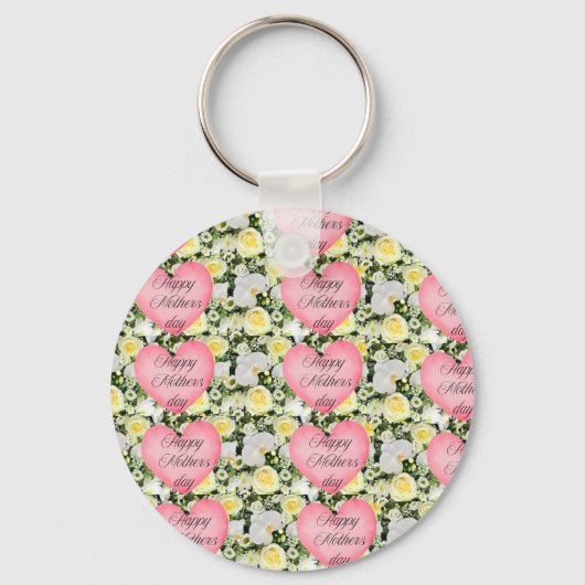 Porte-clés Journée des mères des orchidées blanches (Recto)