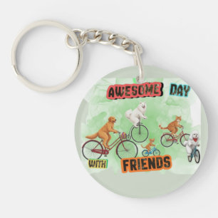 Porte-clés Journée géniale avec des amis - Chiens et chats à