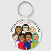 Porte-clés Journée internationale de la femme 8 mars (Recto)