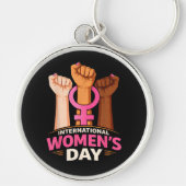 Porte-clés Journée internationale des femmes 8 mars (Devant)