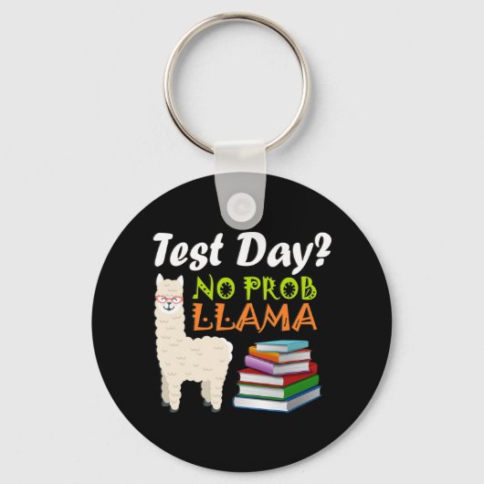 Porte-clés Journée Llama Professeur Exam Enseignant Chemise É (Recto)
