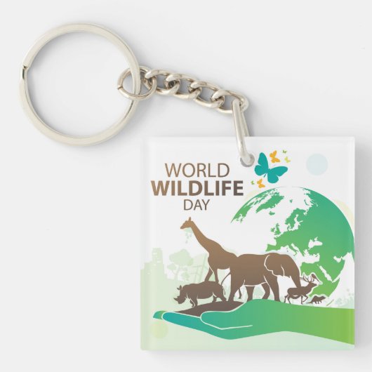 Porte-clés Journée mondiale de la faune (Devant)