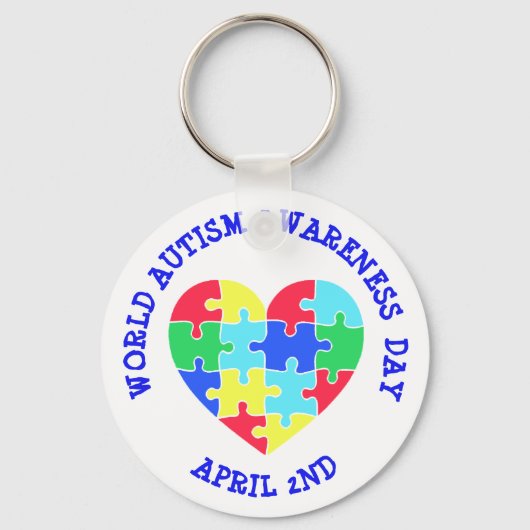Porte-clés Journée mondiale de la Sensibilisation sur l'autis (Recto)