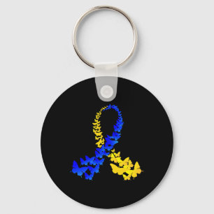 Porte-clés Journée mondiale de la trisomie 21 Butterfly Femme