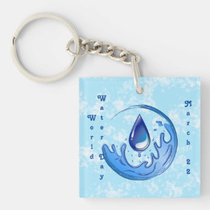 Porte-clés Journée mondiale de l'eau Économisez de l'eau Écon