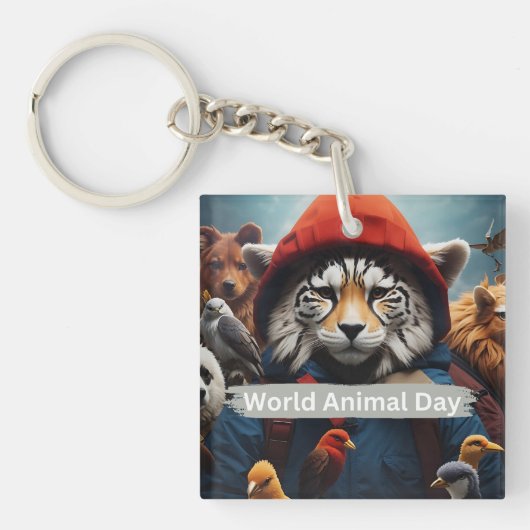Porte-clés Journée mondiale des animaux (Devant)