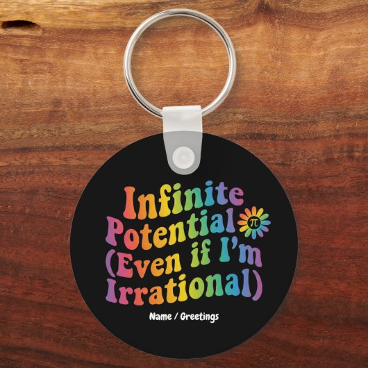 Porte-clés Journee Pi Irrationnel Potentiel Infini Rétro Math (Recto)
