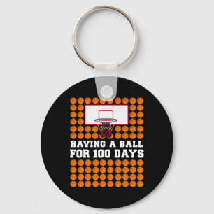 Porte-clés Jours De Basket-Ball 100e Jour Cadeau Pour