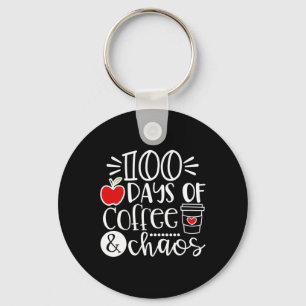 Porte-clés Jours De Café Chaos Professeur Heureux 100 Jours D