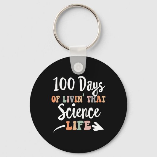 Porte-clés Jours De Science 100e Jour D'École Pour Enseigner (Recto)
