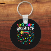 Porte-clés Jours Plus Brighter Joyeux 100 Jours D'Enseignants (Recto)