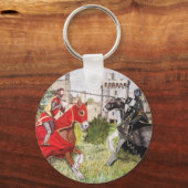 Porte-clés Joute médiévale devant un château (Recto)