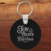 Porte-clés Joy Beats Bad Days Psalm 30_5 Uplifting Christian (Recto)
