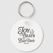Porte-clés Joy Beats Bad Days Psalm 30_5 Uplifting Christian  (Recto)