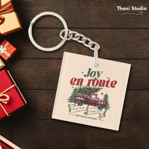 Porte-clés Joy en route Noël commence Camion & X-Mas Arbre