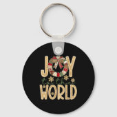 Porte-clés Joy To The World Jesus Christian Snowflake Christm (Recto)