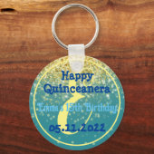 Porte-clés Joyeuse 15e anniversaire quinceanera parties scint (Recto)