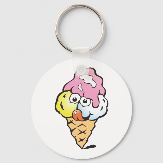 Porte-clés Joyeuse crème glacée face (Recto)