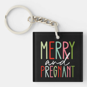 Porte-clés Joyeuse et enceinte Grossesse Noël Maman