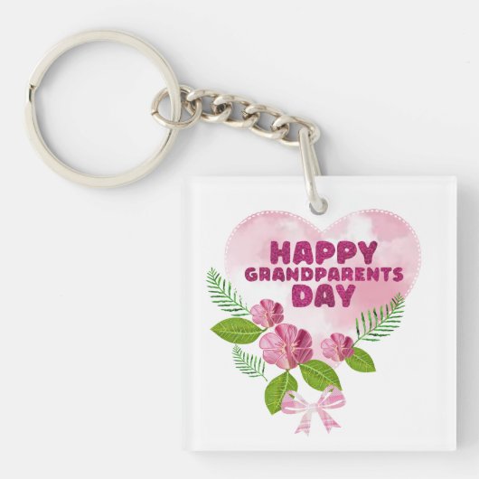 Porte-clés Joyeuse fête des grands-parents (Devant)